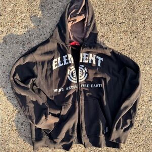 Element Black Graphic Hoodie Jacket